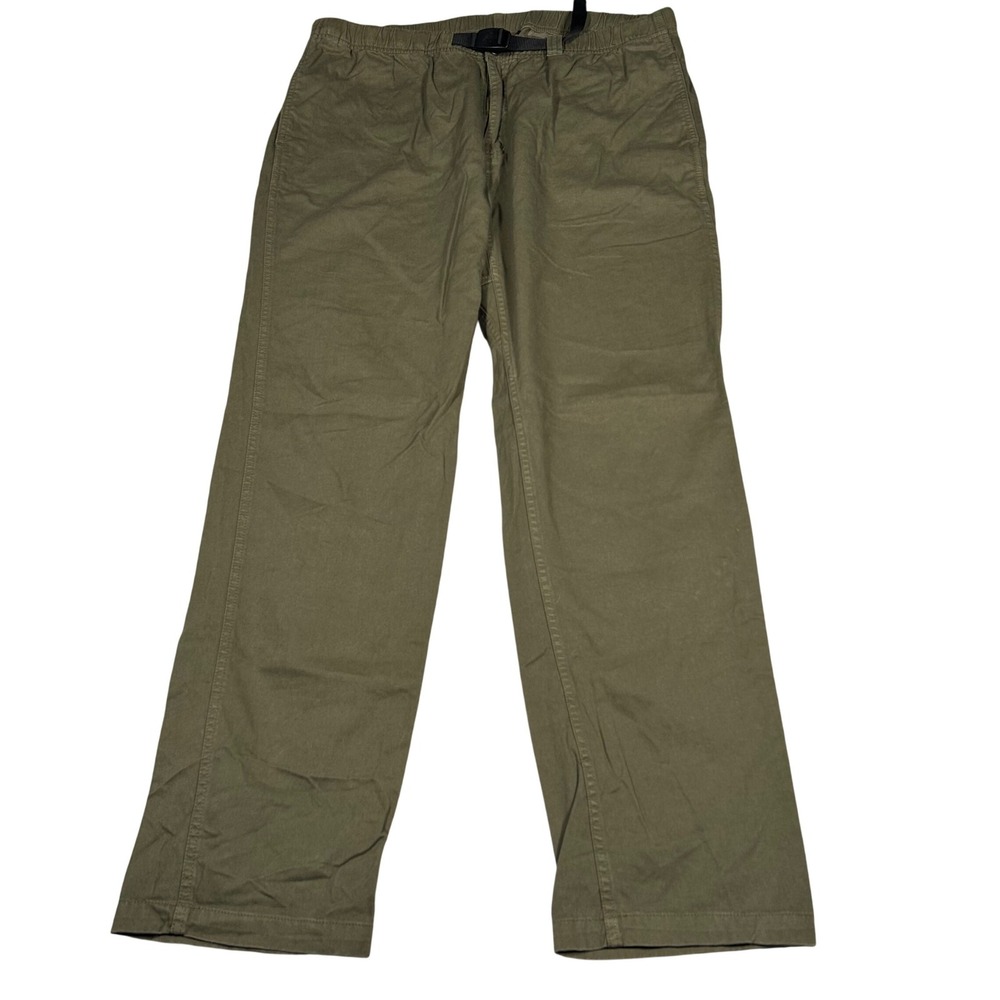 Gramicci G-Pants Pants Mens XXL Olive Green Cotton Twill Climbing Belted Regular